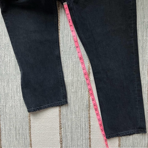 Agolde Riley Black Edit Crop High Straight Leg Jeans Women’s Size 33 - Picture 3 of 12